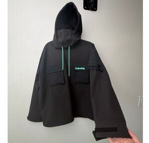 Nobaday Pullover Snowboard Hoodie Jacket Mens M Black 10K Softshell
